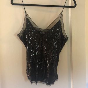 Black sequin free people top